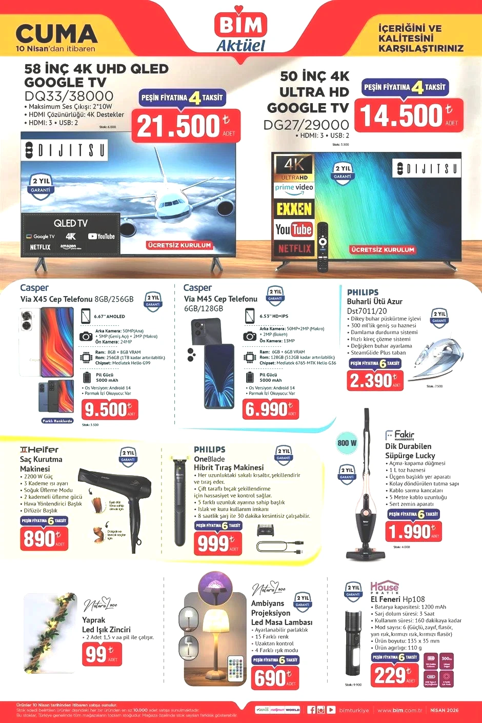 BİM 10 NİSAN AKTÜEL KATALOĞU