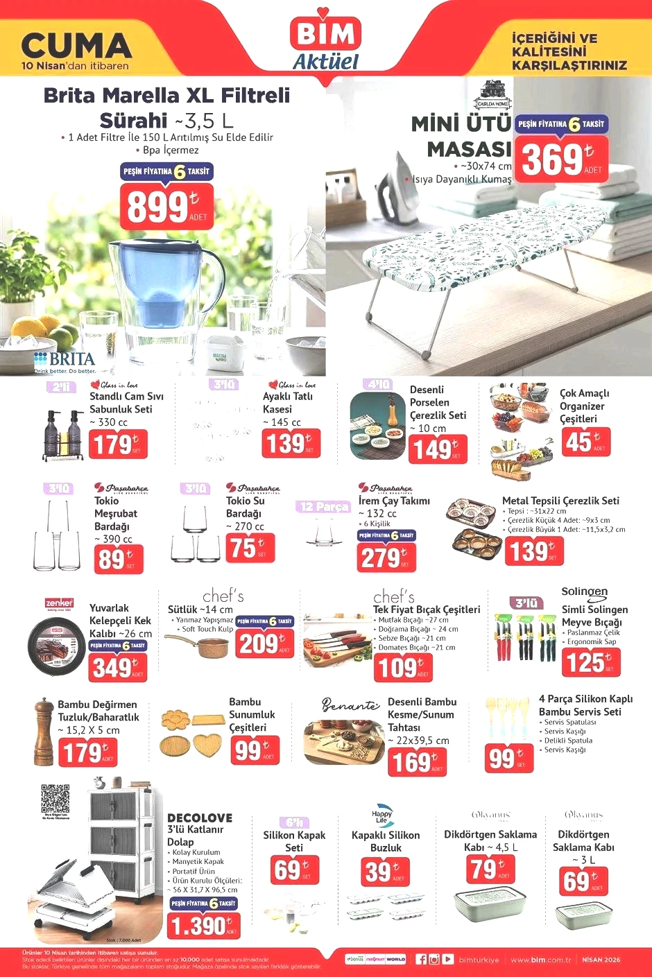 BİM 10 NİSAN AKTÜEL KATALOĞU